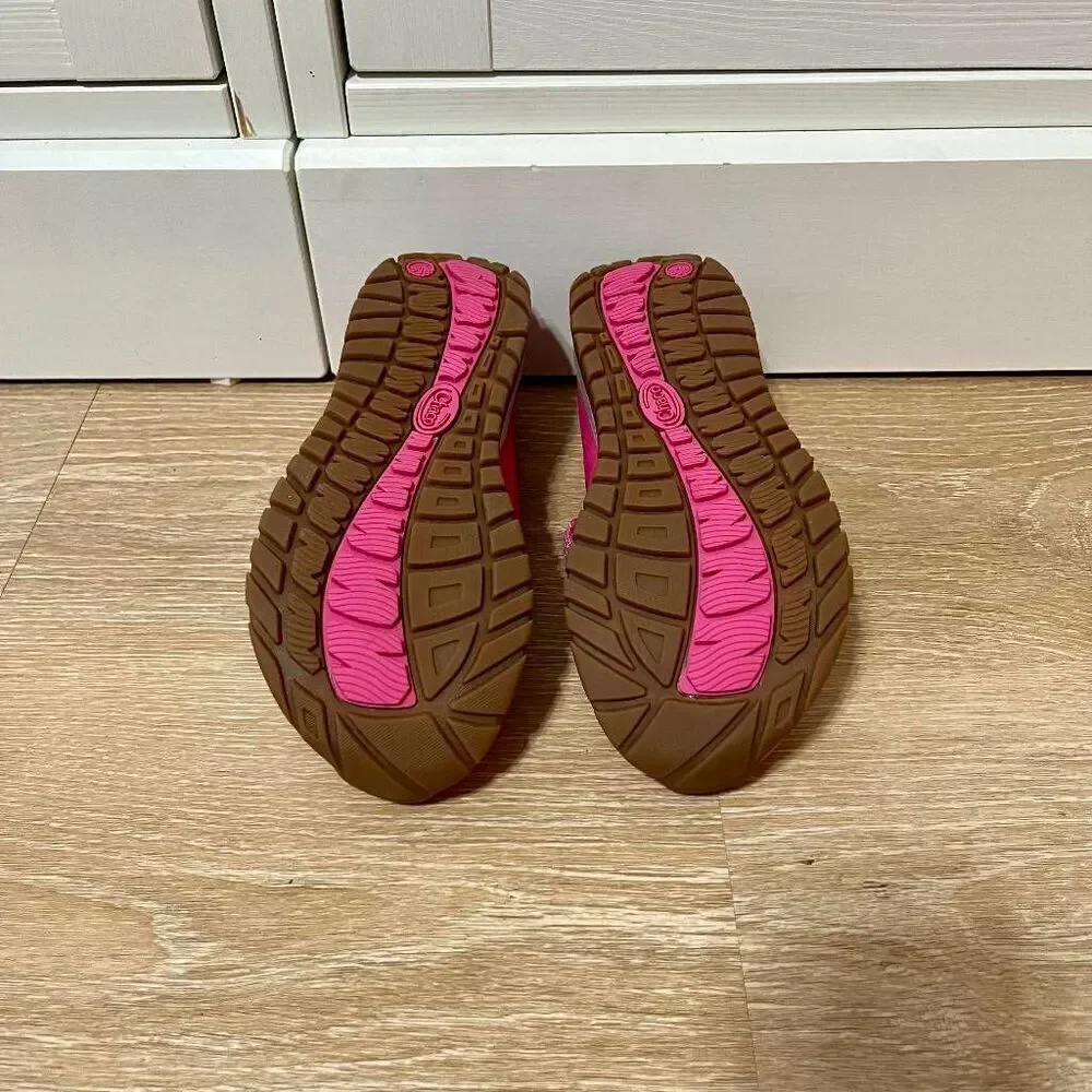 Chaco Kids Pink and White Water Shoes